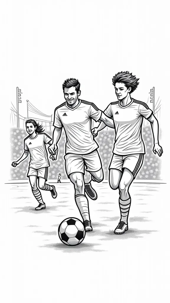 soccer players coloring pages